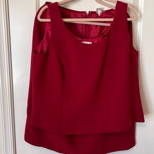 Tahari 2-Piece Fully Lined Skirt With Kick Pleat And Matching Top